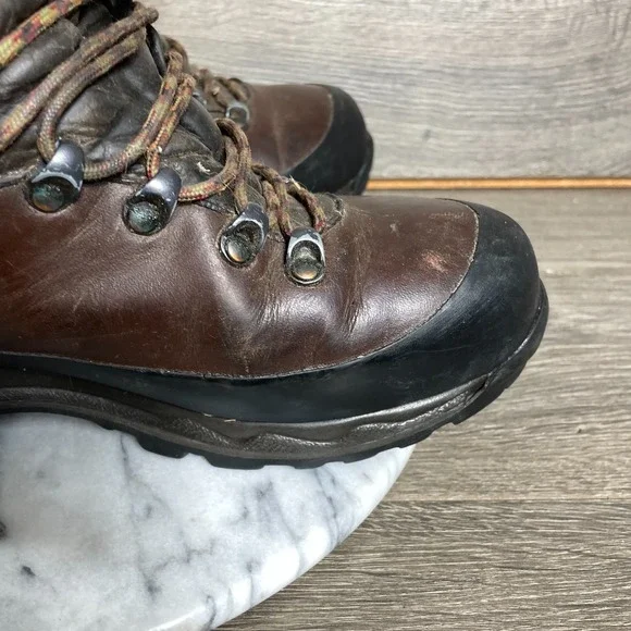 Schnees Boots Mens 8.5 Brown Leather Event Lace Up Heavy Steel Toe Hunting Tough